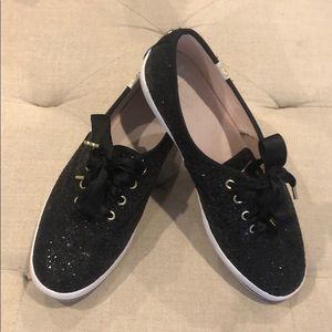 Kate spade black glitter keds, size: women’s 6